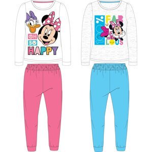 Minnie Mouse - licence Dívčí pyžamo - Minnie Mouse 52049146, bílá/  lososové kalhoty Barva: Bílá, Velikost: 110