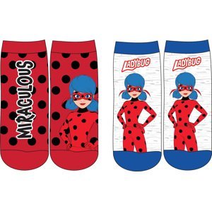 Dívčí ponožky - Kouzelná Beruška Miraculous 5234220, červená/šedý melír Barva: Mix barev, Velikost: 23-26