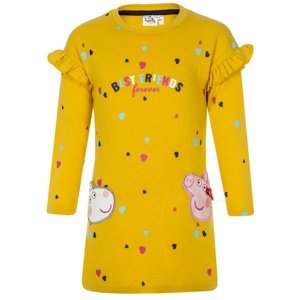 Prasátko Pepa - licence Dívčí šaty - Prasátko Peppa VH1224, žlutá Barva: Žlutá, Velikost: 104