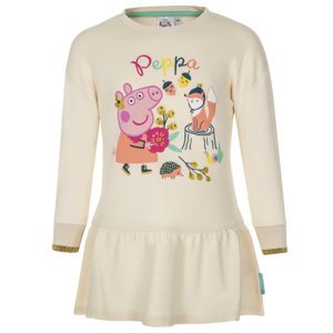 Peppa- licence Dívčí šaty - Prasátko Peppa VH1209, smetanová Barva: Smetanová, Velikost: 116