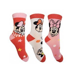 Minnie Mouse - licence Dívčí ponožky - Minnie Mouse 99, bílá/růžová/červená Barva: Mix barev, Velikost: 27-30