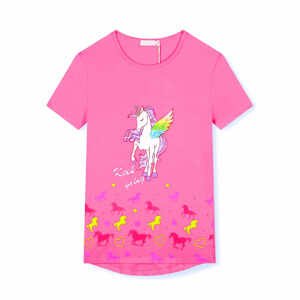 Dívčí tričko - KUGO HC0683, růžová sytě Barva: Růžová, Velikost: 158