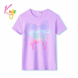 Dívčí tričko - KUGO KC2306, fialková Barva: Fialková, Velikost: 158
