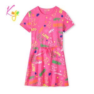 Dívčí šaty - KUGO CS1026, sytě růžová Barva: Růžová, Velikost: 104