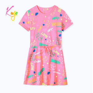 Dívčí šaty - KUGO CS1026, lososová Barva: Lososová, Velikost: 110