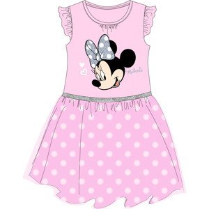 Minnie Mouse - licence Dívčí šaty - Minnie Mouse 5223B178, růžová Barva: Růžová, Velikost: 104