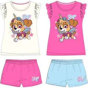 Paw Patrol - Tlapková patrola -Licence Dívčí pyžamo - Paw Patrol 52042084, růžová / modré kraťasy Barva: Růžová, Velikost: 116