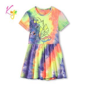 Dívčí šaty - KUGO CY1006, duhová tmavší Barva: Mix barev, Velikost: 98