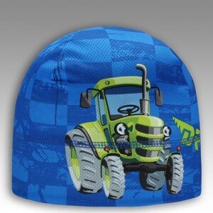 Funkční čepice Dráče - Bruno 074, modrá traktor Barva: Modrá, Velikost: L 54-56