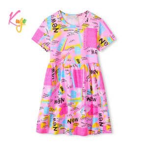 Dívčí šaty - KUGO KS2308, růžová Barva: Růžová, Velikost: 140
