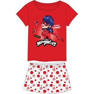 Dívčí pyžamo - Kouzelná Beruška Miraculous 5204245, červená / šedý melír Barva: Červená, Velikost: 122
