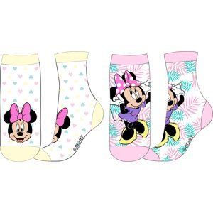 Minnie Mouse - licence Dívčí ponožky - Minnie Mouse 5234A359, mix barev Barva: Bílá, Velikost: 27-30
