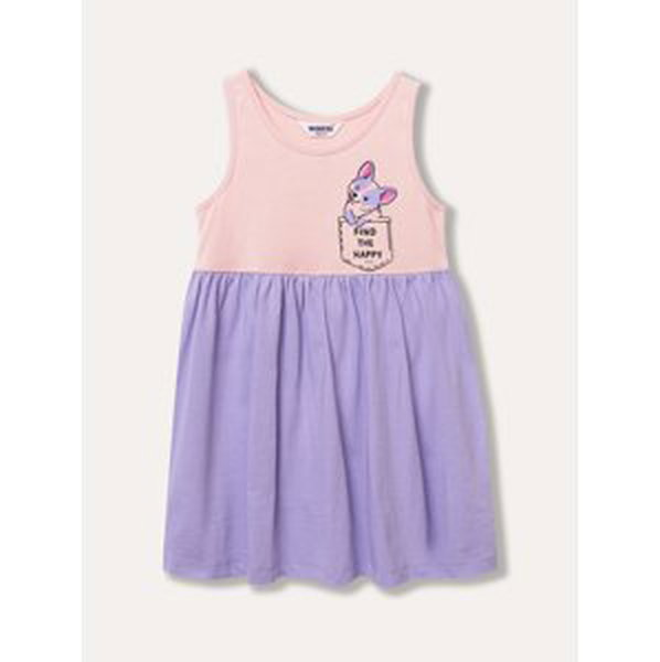Dívčí šaty - Winkiki WKG 31321, světlonce růžová / fialková Barva: Fialková, Velikost: 122