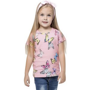 Dívčí tričko - Winkiki WKG 91361, růžová / motýlci Barva: Růžová, Velikost: 122