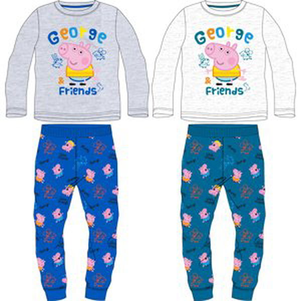 Prasátko Pepa - licence Chlapecké pyžamo - Prasátko Peppa 5204906, šedý melír / modrá Barva: Modrá, Velikost: 104