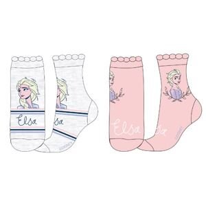Frozen - licence Dívčí ponožky - FROZEN 52348893, šedá / světlonce růžová Barva: Mix barev, Velikost: 23-26