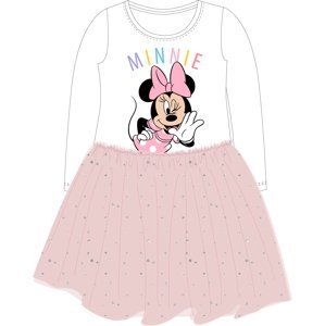 Minnie Mouse - licence Dívčí šaty - Minnie Mouse 5223B217, bílá / růžová Barva: Bílá, Velikost: 104
