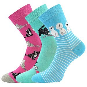 Dívčí ponožky Boma - 057-21-43, mix barev D Barva: Mix barev, Velikost: 35-38