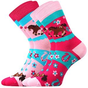 Dívčí ponožky Boma - Horsik, růžová Barva: Růžová, Velikost: 30-34