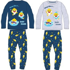 Chlapecké pyžamo - Baby Shark 5204007, šedý melír / tmavě modrá Barva: Šedá, Velikost: 110