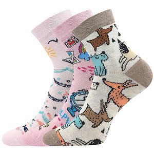 Dívčí ponožky Lonka - Dedotik D, mix barev Barva: Mix barev, Velikost: 30-34