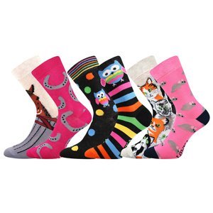 Dívčí ponožky Lonka - Doblik dívka, mix barev Barva: Mix barev, Velikost: 35-38