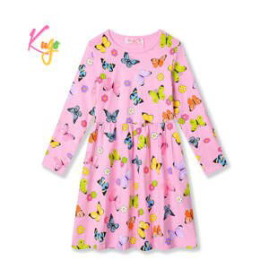 Dívčí šaty - KUGO HC9319, světle růžová Barva: Růžová, Velikost: 98