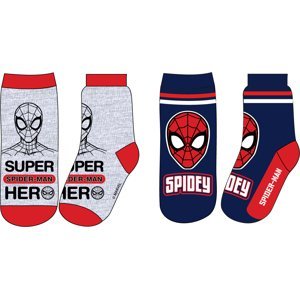 Spider Man - licence Chlapecké ponožky - Spider-Man 52341341, šedá / tmavě modrá Barva: Mix barev, Velikost: 23-26