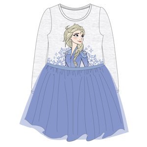 Frozen - licence Dívčí šaty - Frozen 5223B253, světle šedý melír / fialková Barva: Fialková, Velikost: 98