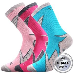 Dívčí ponožky VoXX - Joskik dívka, růžová, tyrkys Barva: Mix barev, Velikost: 30-34
