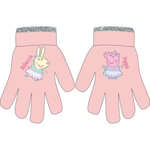 Prasátko Pepa - licence Dívčí rukavice - Prasátko Peppa 52421100, lososová Barva: Lososová, Velikost: uni velikost