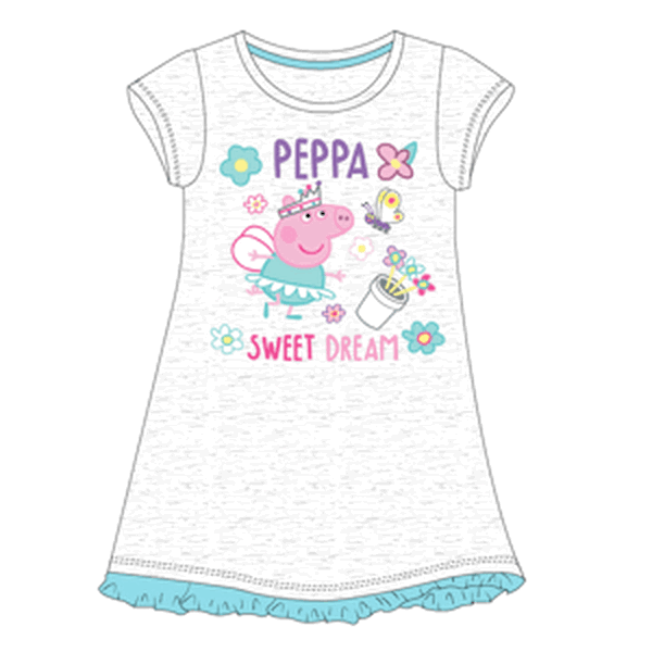 Prasátko Pepa - licence Dívčí noční košile - Prasátko Peppa 5204834, šedý melír Barva: Šedá, Velikost: 98