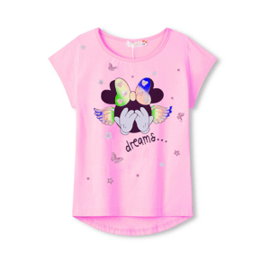 Dívčí tričko - KUGO WT0885, světle růžová Barva: Růžová světlejší, Velikost: 104