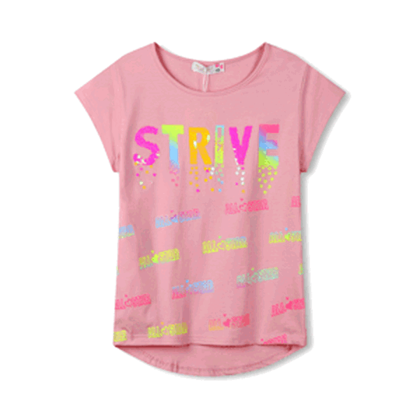 Dívčí tričko - KUGO WT0892, starorůžová Barva: Růžová, Velikost: 164