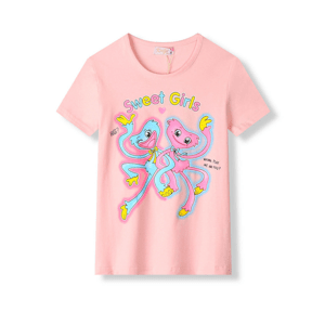 Dívčí tričko - KUGO KC2302, světle lososová Barva: Lososová, Velikost: 116