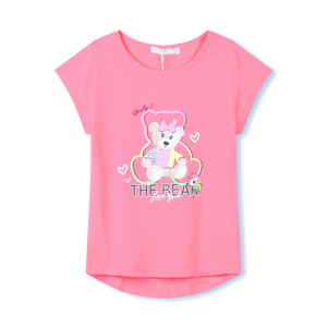 Dívčí tričko - KUGO TM6218, světle růžová Barva: Růžová, Velikost: 98