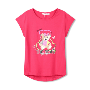 Dívčí tričko - KUGO TM6218, sytě růžová Barva: Růžová, Velikost: 104