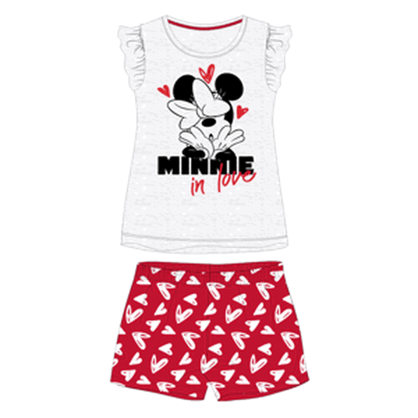 Minnie Mouse - licence Dívčí pyžamo - Minnie Mouse 52049378, šedá / červená Barva: Šedá, Velikost: 128