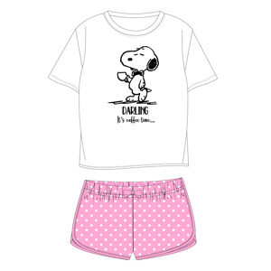 Snoopy - licence Dívčí pyžamo - Snoopy 5204570, bílá / růžová Barva: Bílá, Velikost: 134
