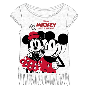 Minnie Mouse - licence Dívčí tričko - Minnie Mouse 52029474, světle šedý melír Barva: Šedá, Velikost: 146