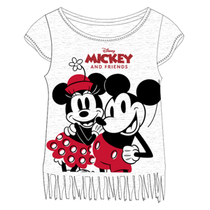 Minnie Mouse - licence Dívčí tričko - Minnie Mouse 52029474, světle šedý melír Barva: Šedá, Velikost: 152