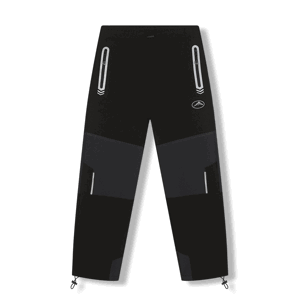 Chlapecké softshellové kalhoty - KUGO HK7586, černá / šedá kolena Barva: Černá, Velikost: 134