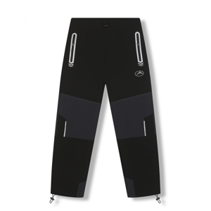 Chlapecké softshellové kalhoty - KUGO HK7586, černá / šedá kolena Barva: Černá, Velikost: 140