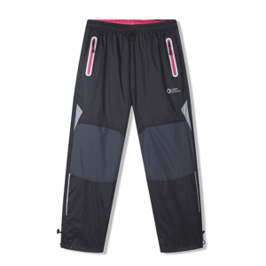 Dívčí šusťákové kalhoty - KUGO SK7752, černá / růžové zipy Barva: Černá, Velikost: 134