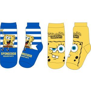 SpongeBob v kalhotách - licence Chlapecké ponožky - SpongeBob 5234206, modrá / žlutá Barva: Mix barev, Velikost: 27-30