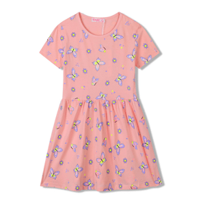 Dívčí šaty - KUGO SH3516, lososová Barva: Lososová, Velikost: 110
