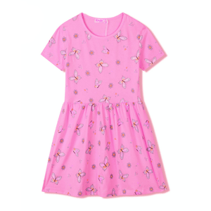 Dívčí šaty - KUGO SH3516, sytě růžová Barva: Růžová, Velikost: 122