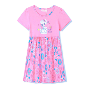 Dívčí šaty - KUGO KS2371, světle růžová Barva: Růžová světlejší, Velikost: 110