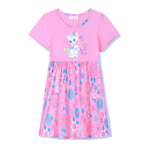 Dívčí šaty - KUGO KS2371, světle růžová Barva: Růžová světlejší, Velikost: 122