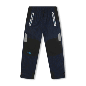 Chlapecké outdoorové kalhoty - KUGO G8556, tmavě modrá / tyrkysové kapsy Barva: Modrá tmavě, Velikost: 164